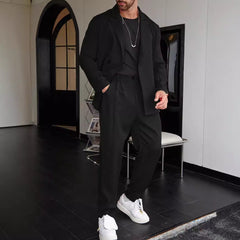 Spring And Autumn Personality Trend Loose Men's Suit