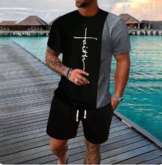 Casual Cool Suit Men's Short Sleeve Shorts Suit
