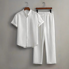 Men's Casual Multi-color Beach Short Sleeve Suit