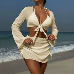 Pure Desire Blouse Split Banded Bikini Suit