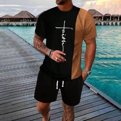 Casual Cool Suit Men's Short Sleeve Shorts Suit