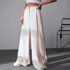 European And American New Women's Trousers Solid Color Casual Straight Pants