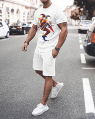 Fashion Simple Men's Loose 3D Short Sleeve Suit